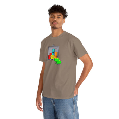 NES Tetris-inspired crowded elevator character mascot unisex t-shirt
