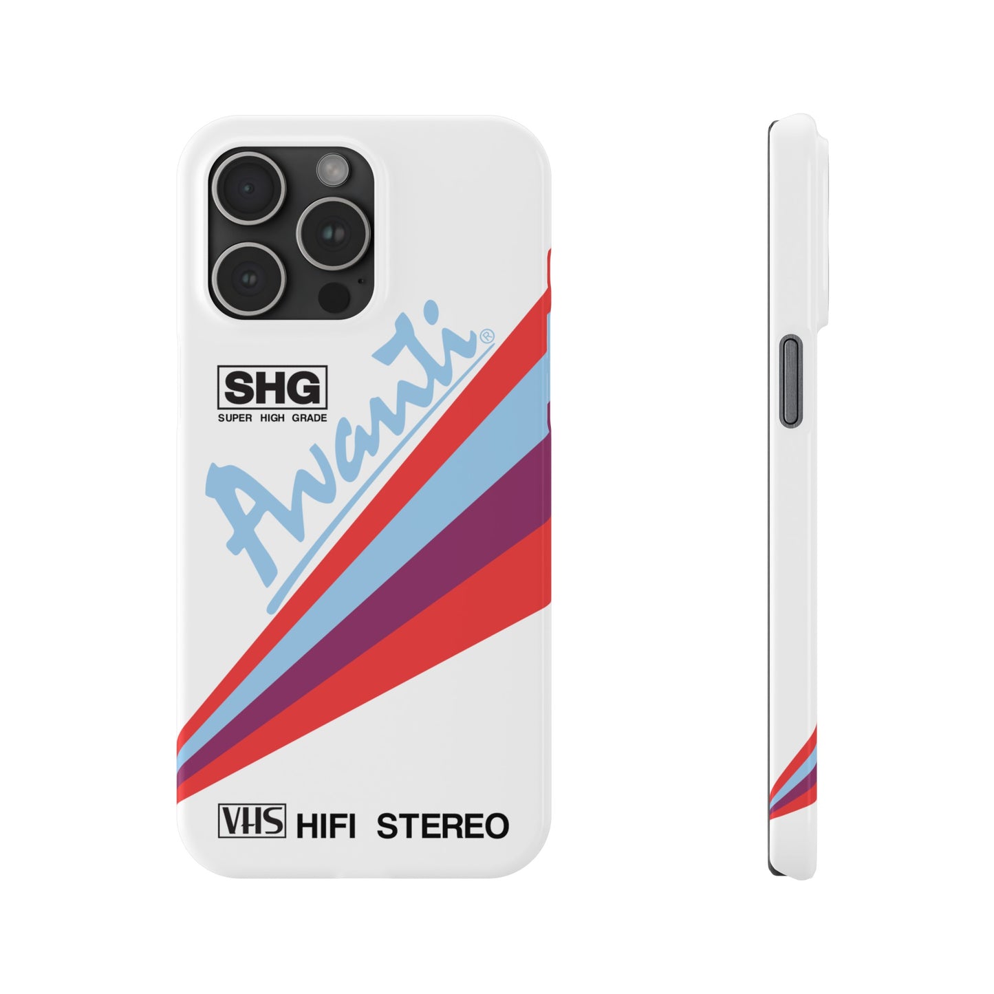 VHS Visions - retro Avanti SHG VHS tape inspired slim iPhone cases
