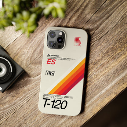 VHS Visions - retro Sony ES T-120 VHS tape inspired slim iPhone cases