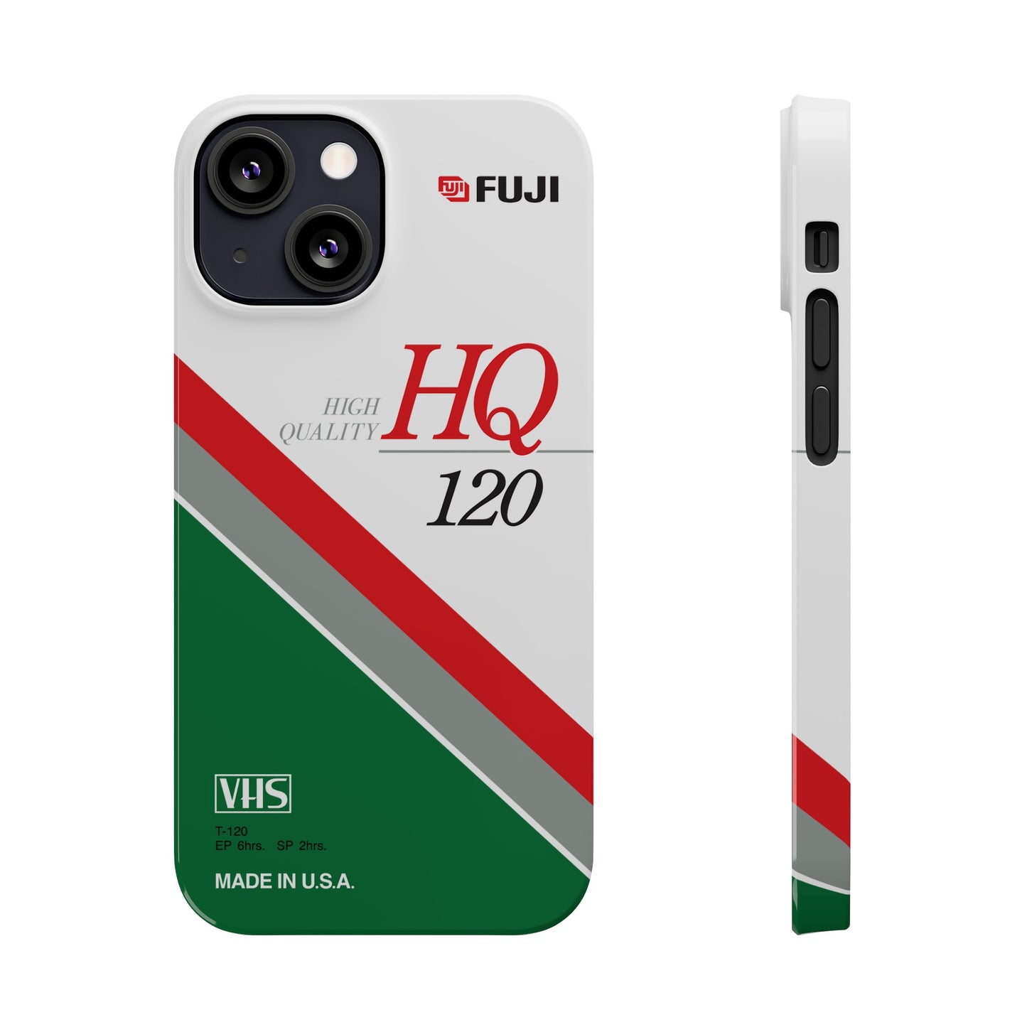 VHS Visions - retro Fuji HQ 120 VHS tape inspired slim iPhone cases