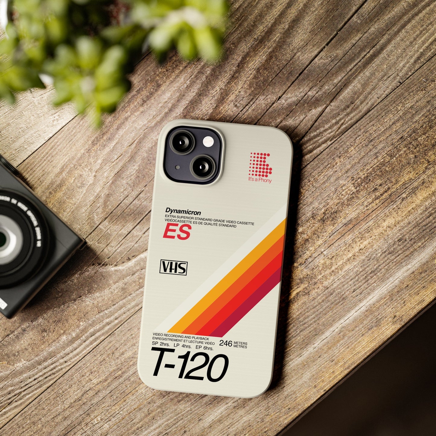 VHS Visions - retro Sony ES T-120 VHS tape inspired slim iPhone cases