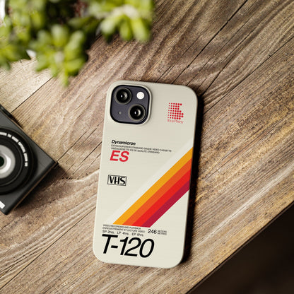 VHS Visions - retro Sony ES T-120 VHS tape inspired slim iPhone cases