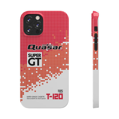 VHS Visions - retro Quasar Super GT T-120 VHS tape inspired slim iPhone cases