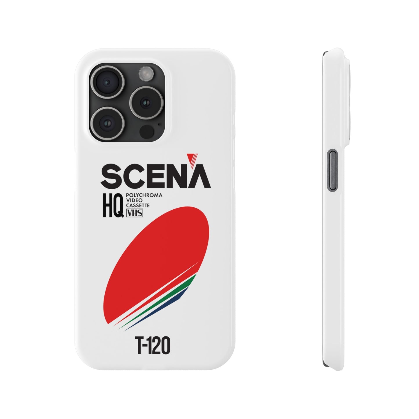 VHS Visions - retro Scena HQ T-120 VHS tape inspired slim iPhone cases