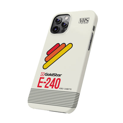 VHS Visions - retro Goldstar E-240 VHS tape inspired slim iPhone cases