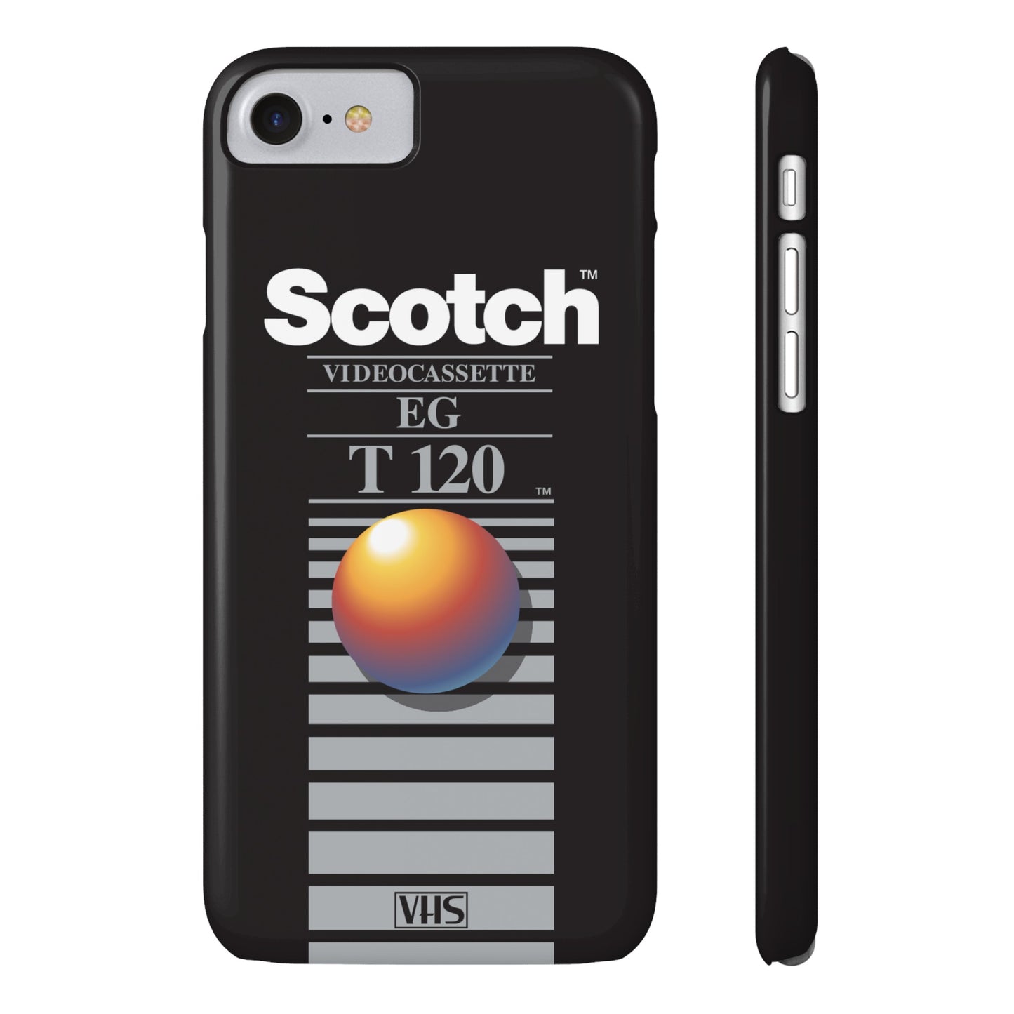 VHS Visions - retro Scotch EG T120 VHS tape inspired slim iPhone cases