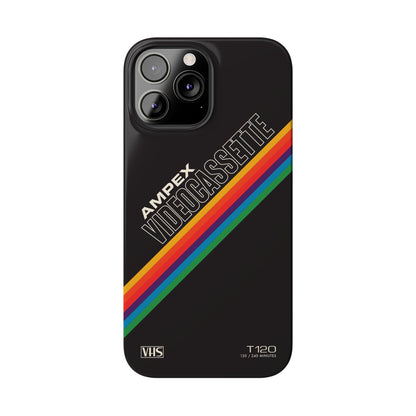 VHS Visions - retro AMPEX T-120 VHS tape inspired slim iPhone cases
