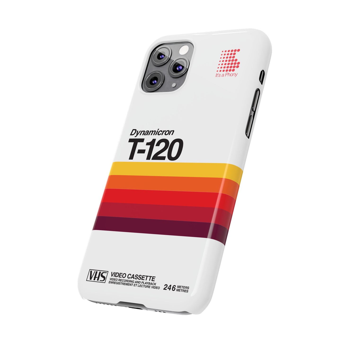 VHS Visions - retro Sony Dynamicron T120 VHS tape inspired slim iPhone cases