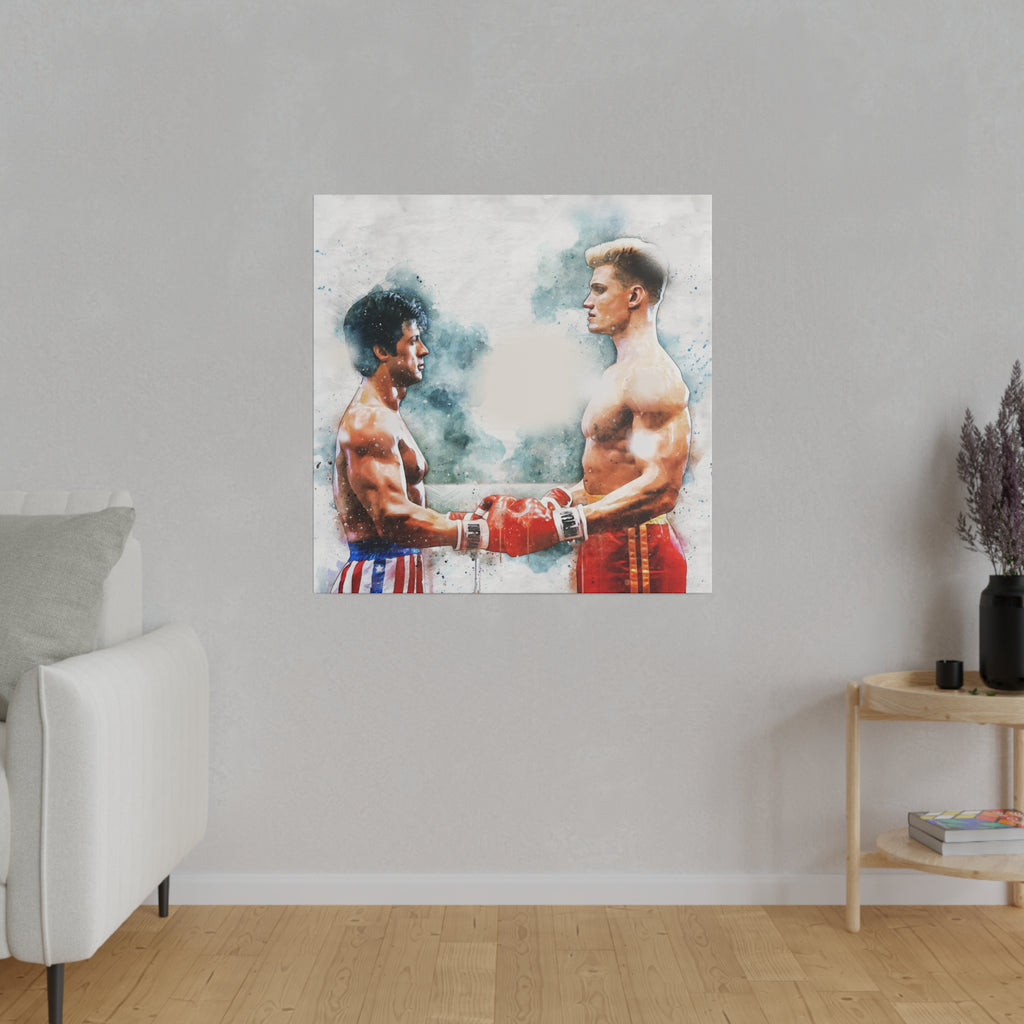 Rocky vs Drago "Standoff" matte canvas, stretched, 0.75" d, multiple sizes