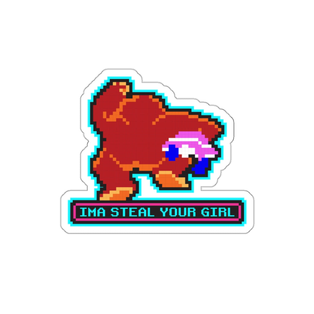 8-bit Legends: DonkeyKong "IMA STEAL YOUR GIRL" die-cut stickers - Rerun Designs