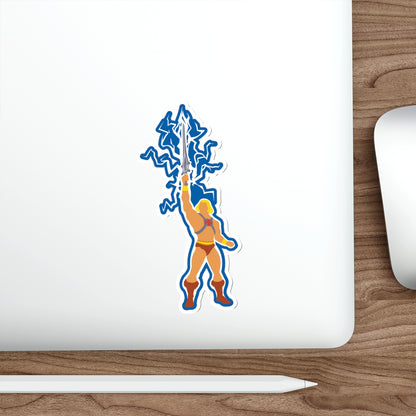He-Man silhouette vinyl die-cut sticker