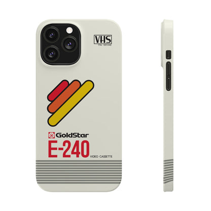 VHS Visions - retro Goldstar E-240 VHS tape inspired slim iPhone cases
