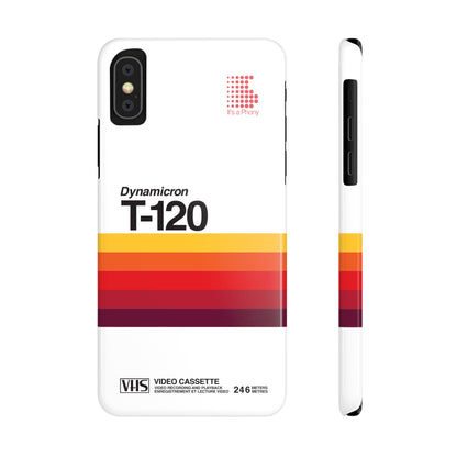 VHS Visions - retro Sony Dynamicron T120 VHS tape inspired slim iPhone cases