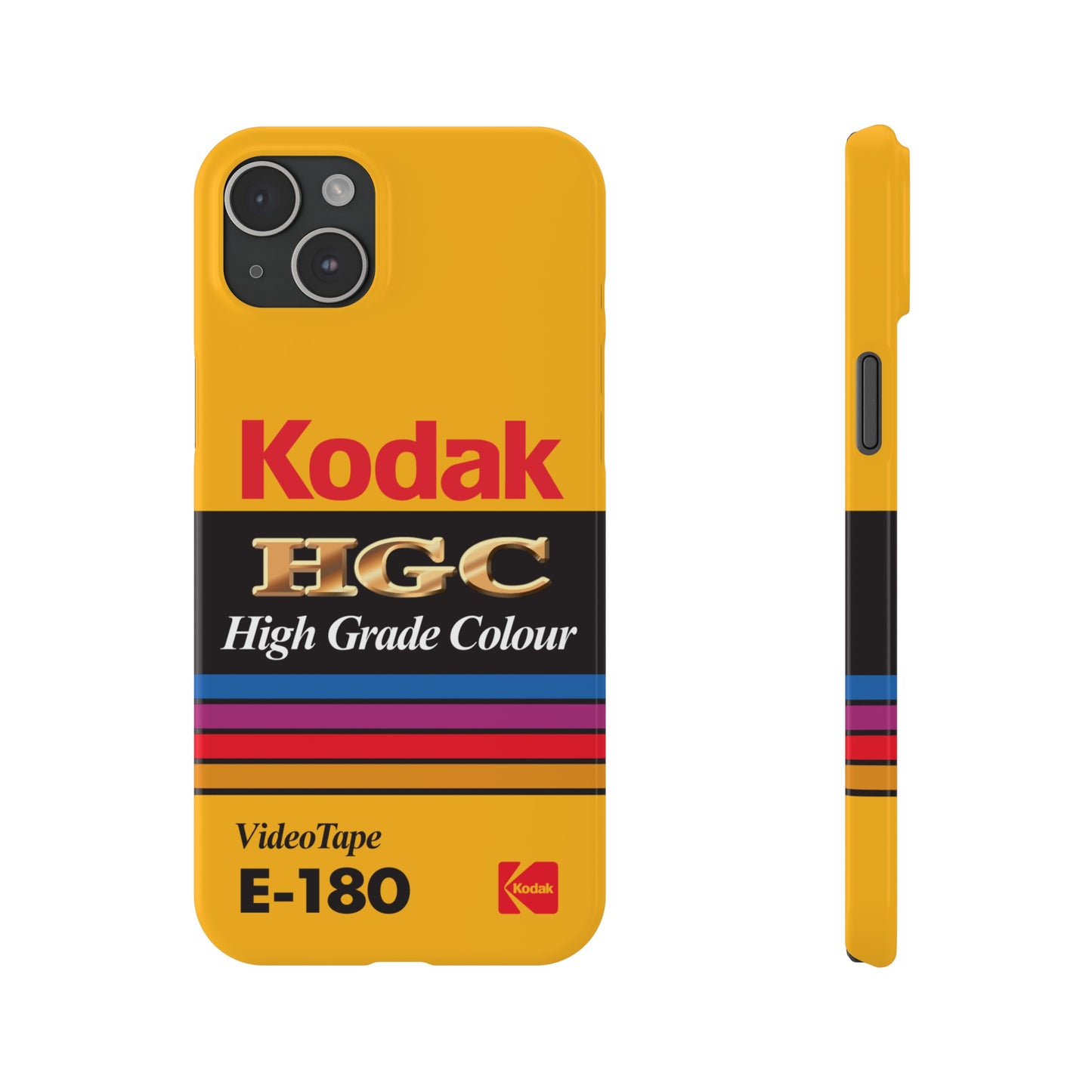 VHS Visions - retro Kodak HGC High Grade Colour E-180 VHS tape inspired slim iPhone cases