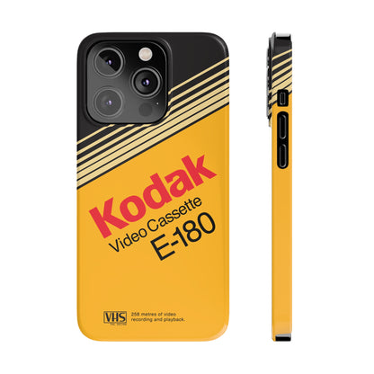 VHS Visions - retro Kodak E180 VHS tape inspired slim iPhone cases
