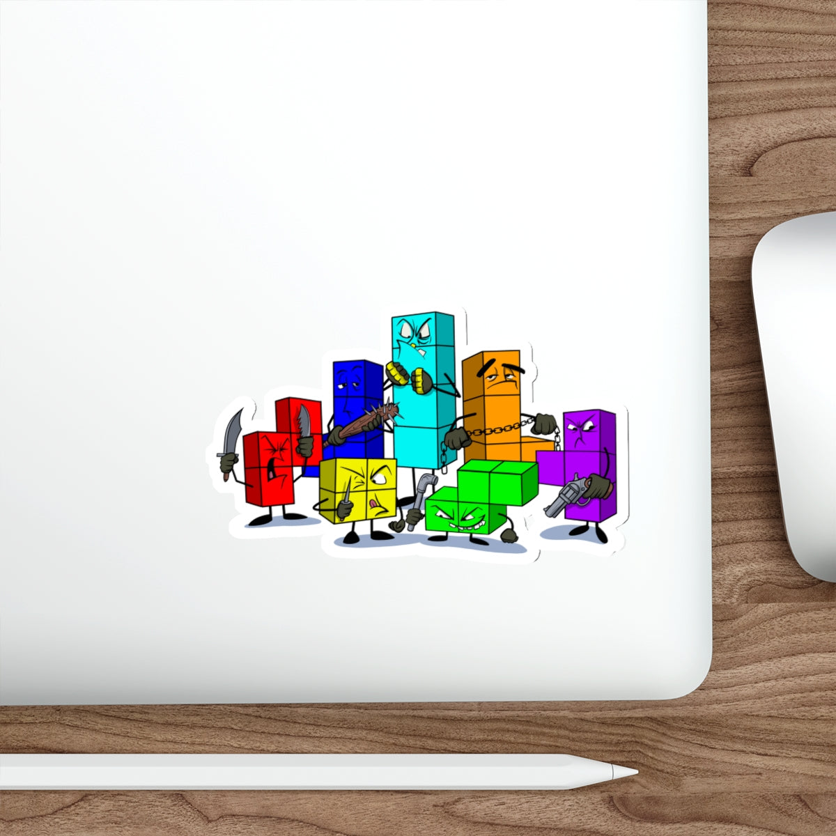 NES Tetris-inspired "Original Video Game Gangsters" vinyl die-cut stickers