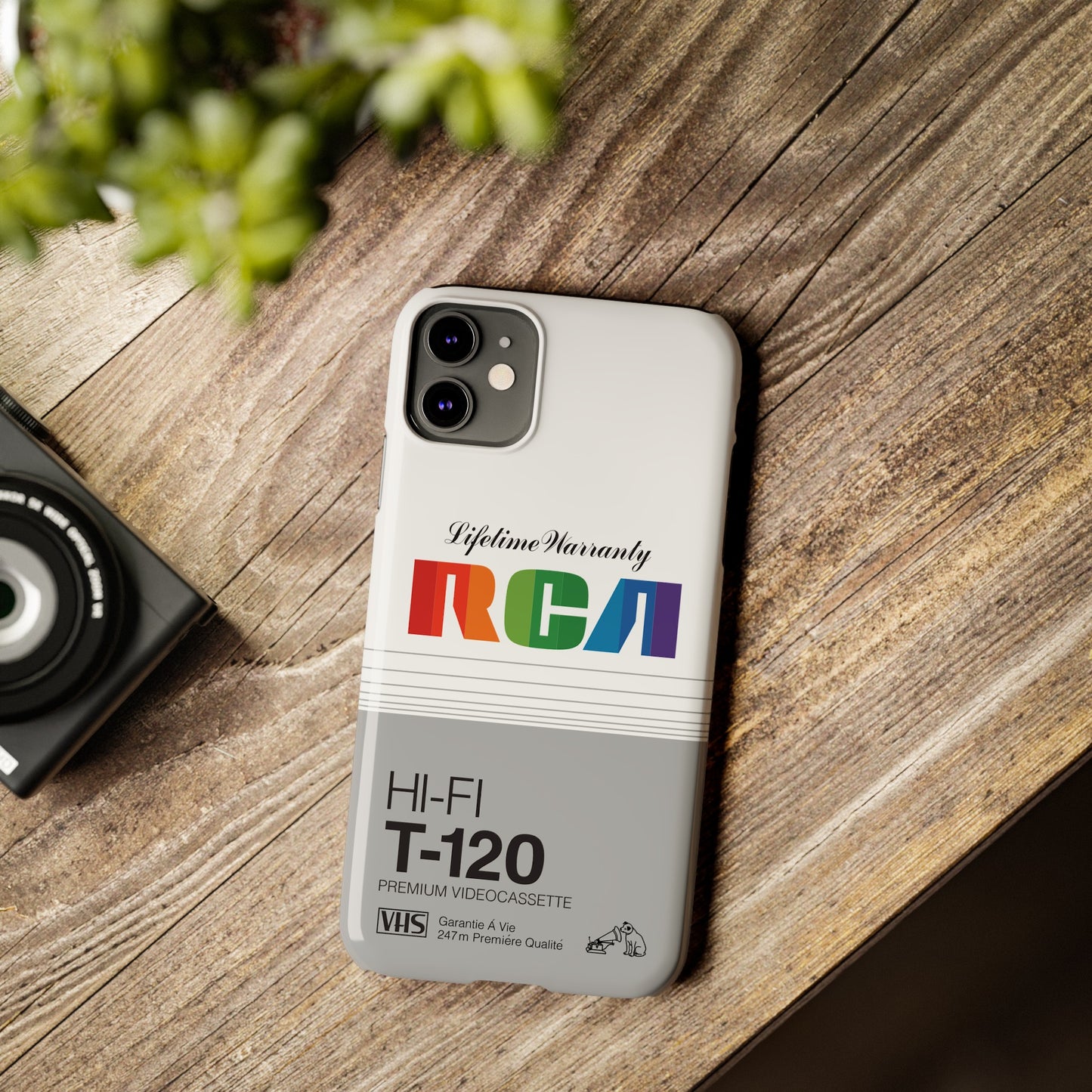 VHS Visions - retro RCA HI FI T-120 VHS tape inspired slim iPhone cases