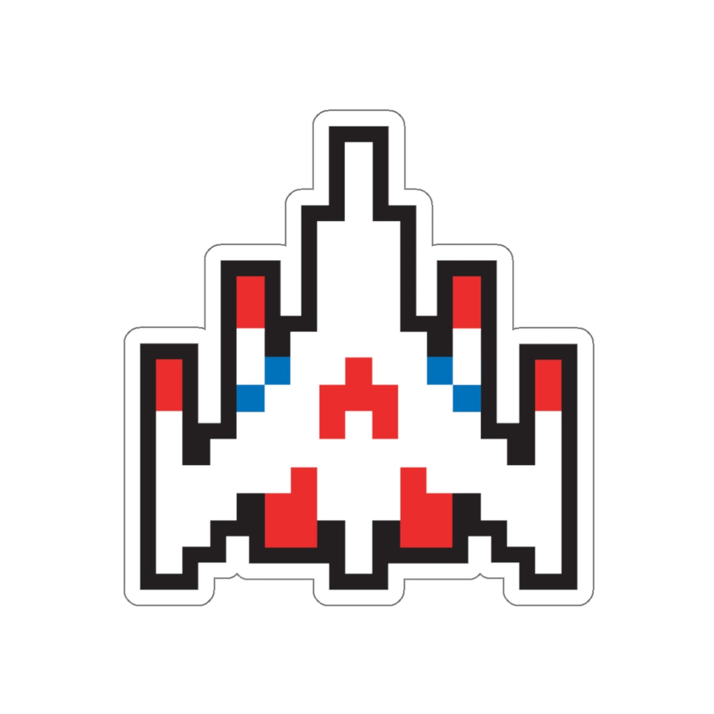 8-bit Legends: Galaga fighter die-cut stickers - Rerun Designs