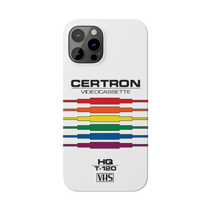 VHS Visions - retro Certron HQ T-120 VHS tape inspired slim iPhone cases