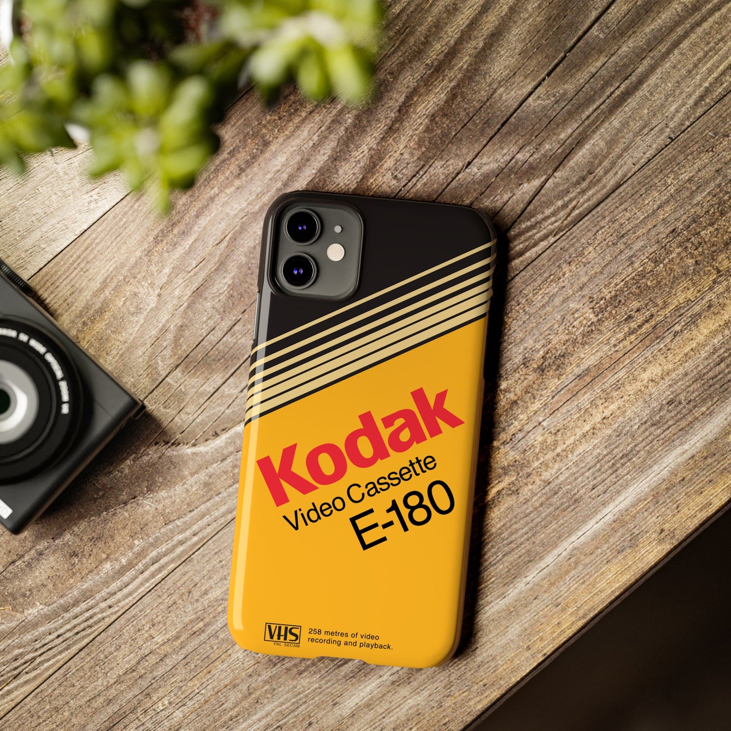 VHS Visions - retro Kodak E180 VHS tape inspired slim iPhone cases
