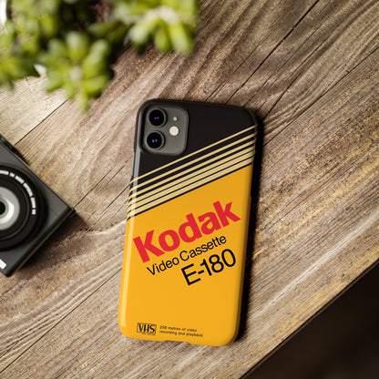 VHS Visions - retro Kodak E180 VHS tape inspired slim iPhone cases