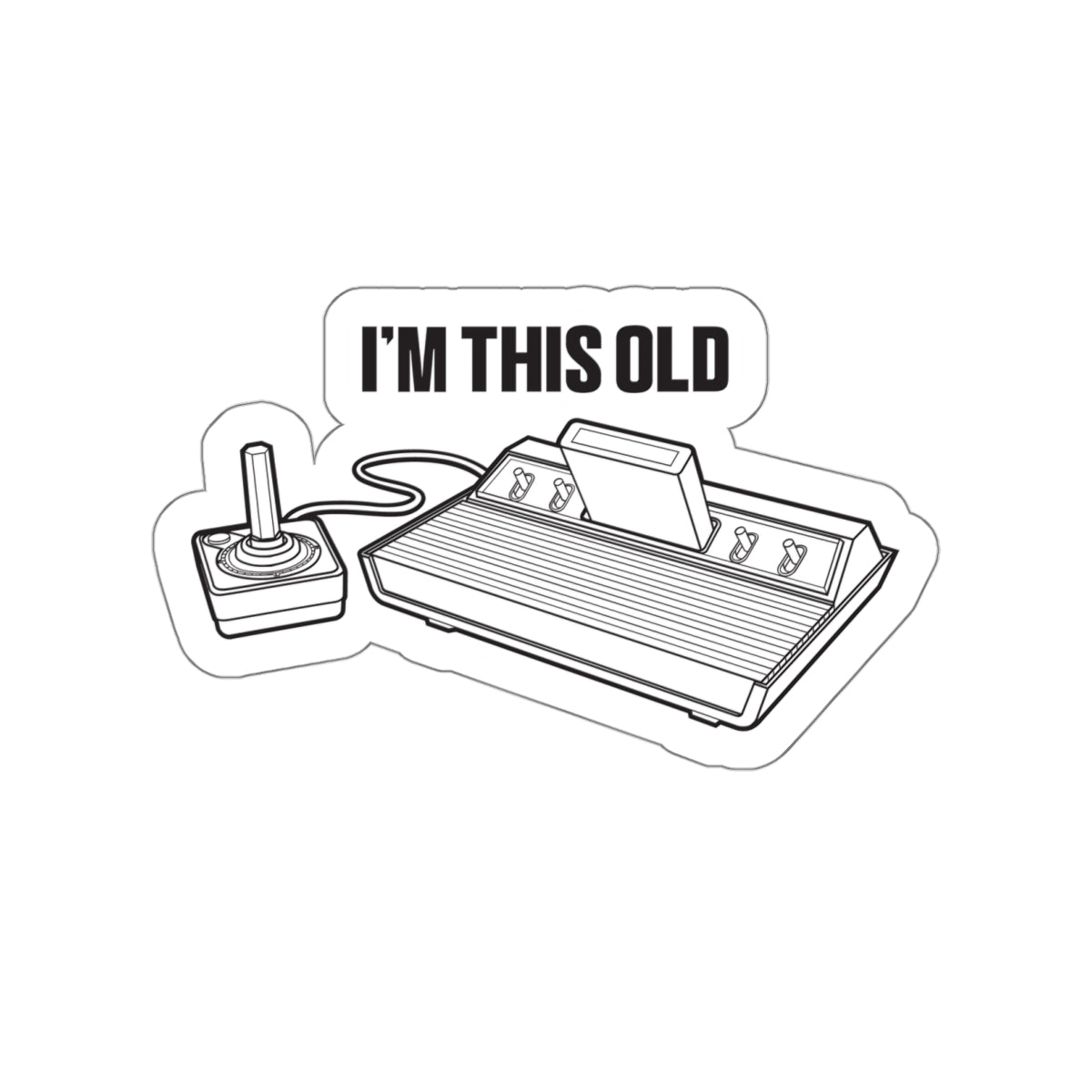I'm this old - retro gaming console vinyl die cut sticker
