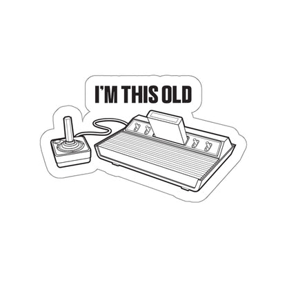 I'm this old - retro gaming console vinyl die cut sticker