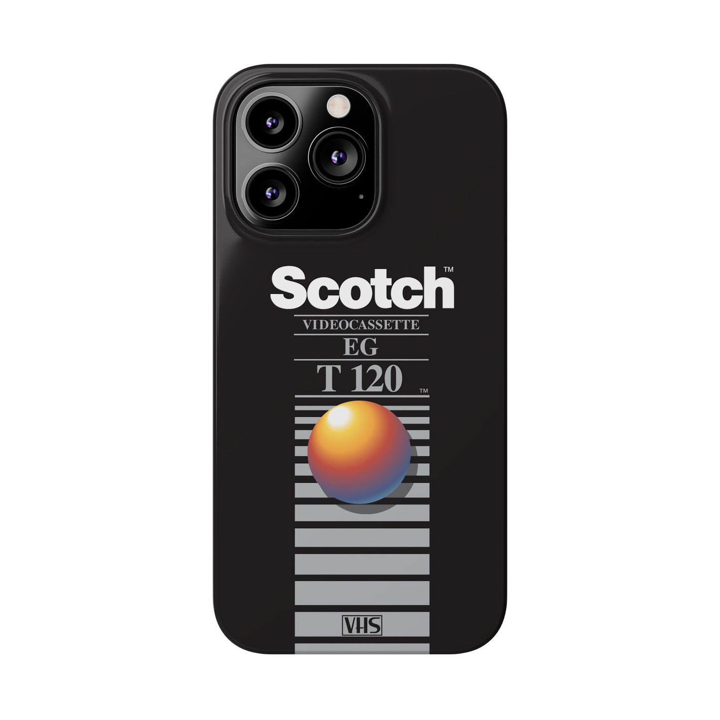 VHS Visions - retro Scotch EG T120 VHS tape inspired slim iPhone cases