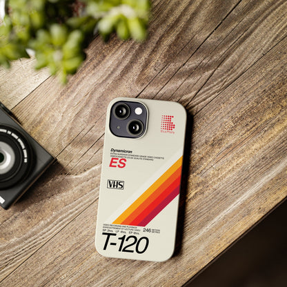 VHS Visions - retro Sony ES T-120 VHS tape inspired slim iPhone cases