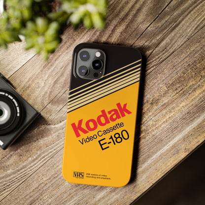 VHS Visions - retro Kodak E180 VHS tape inspired slim iPhone cases