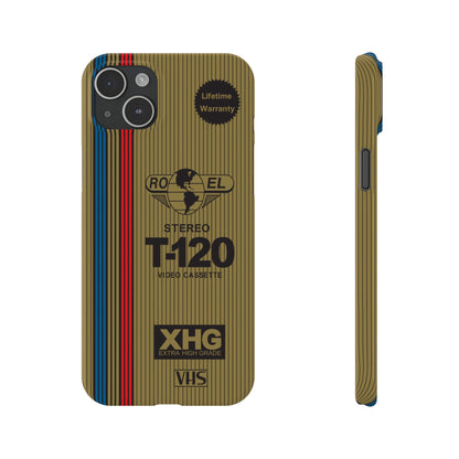 VHS Visions - retro RO EL stereo T-120 VHS tape inspired slim iPhone cases