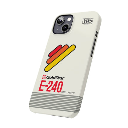 VHS Visions - retro Goldstar E-240 VHS tape inspired slim iPhone cases
