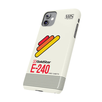 VHS Visions - retro Goldstar E-240 VHS tape inspired slim iPhone cases