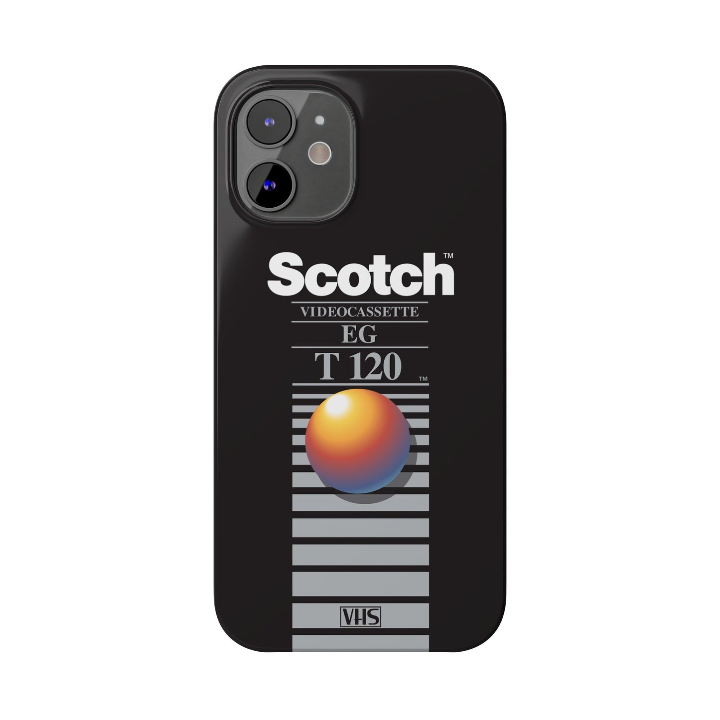 VHS Visions - retro Scotch EG T120 VHS tape inspired slim iPhone cases