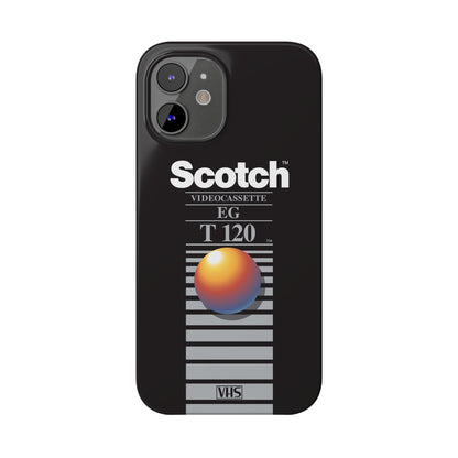 VHS Visions - retro Scotch EG T120 VHS tape inspired slim iPhone cases