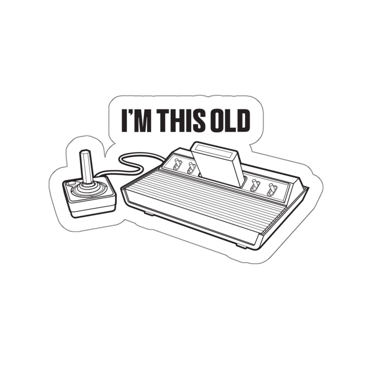I'm this old - retro gaming console vinyl die cut sticker