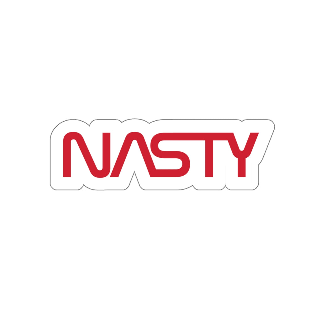 NASTY vintage NASA logo inspired die-cut stickers - Rerun Designs