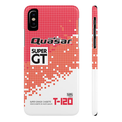 VHS Visions - retro Quasar Super GT T-120 VHS tape inspired slim iPhone cases