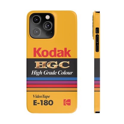 VHS Visions - retro Kodak HGC High Grade Colour E-180 VHS tape inspired slim iPhone cases