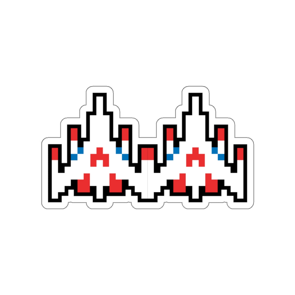 8-bit Legends: Galaga Dual Fighter die-cut stickers - Rerun Designs