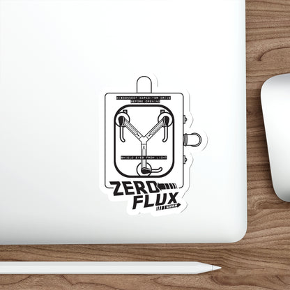 Back to the Future movie inspired "Zero Flux Given" flux capacitor die-cut vinyl sticker - Rerun Designs