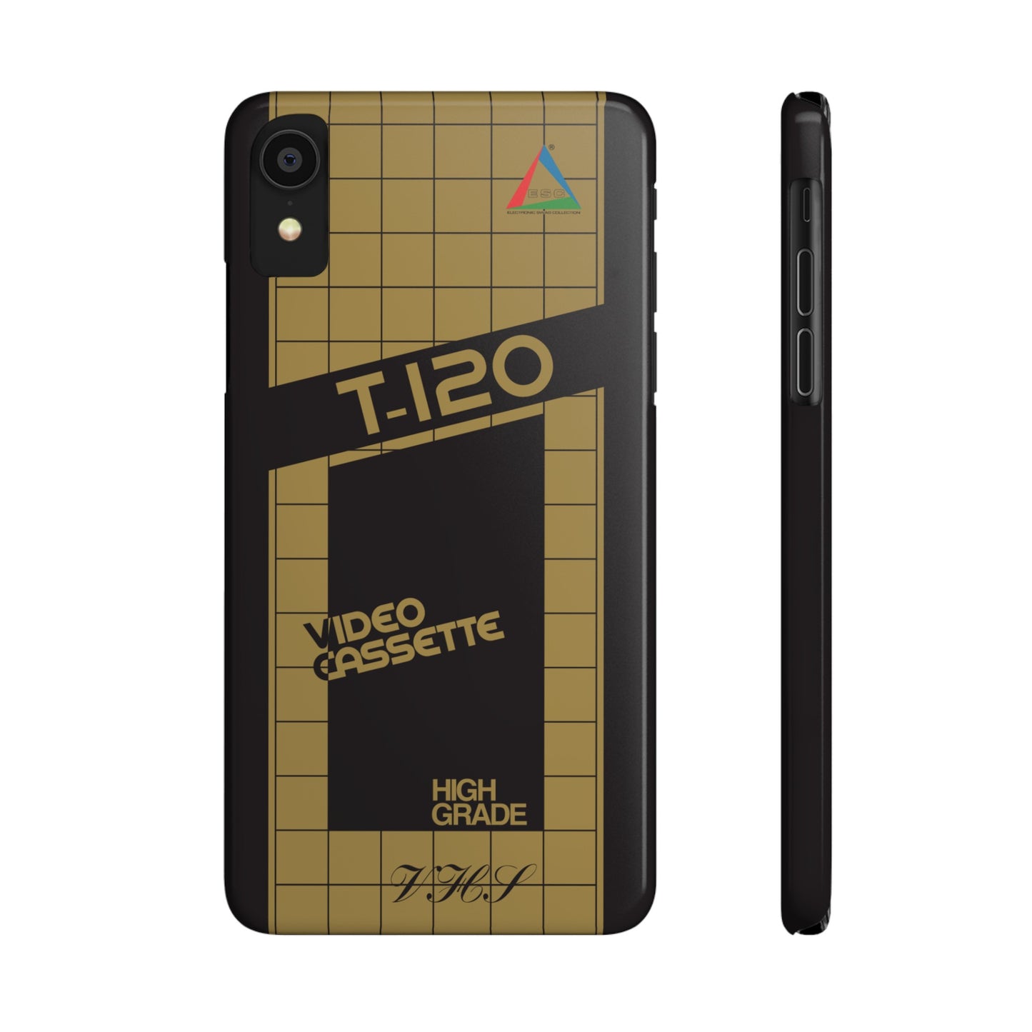 VHS Visions - retro ESC T-120 VHS tape inspired slim iPhone cases