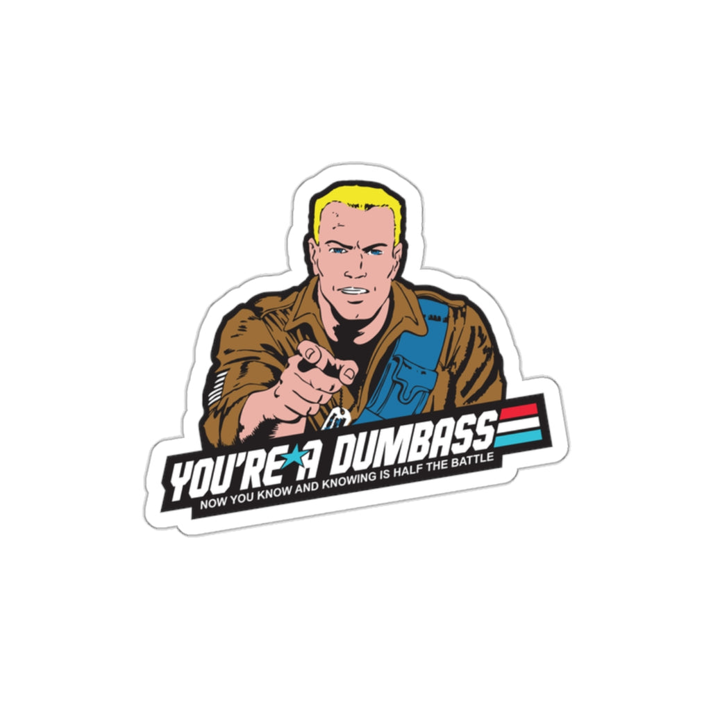 GI Joe Duke "You're A Dumbass" die-cut stickers