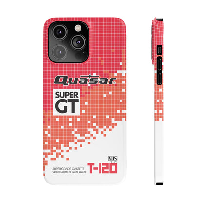VHS Visions - retro Quasar Super GT T-120 VHS tape inspired slim iPhone cases