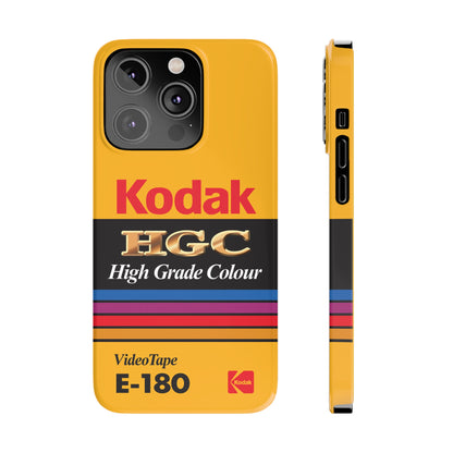 VHS Visions - retro Kodak HGC High Grade Colour E-180 VHS tape inspired slim iPhone cases