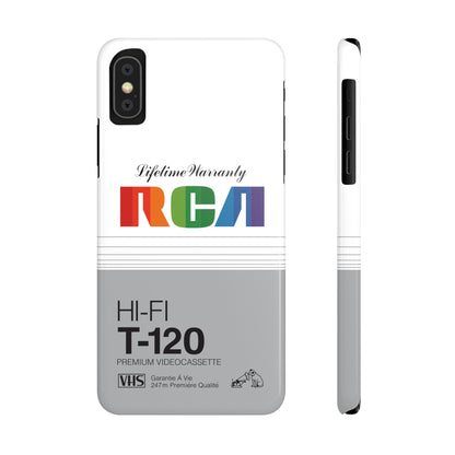 VHS Visions - retro RCA HI FI T-120 VHS tape inspired slim iPhone cases