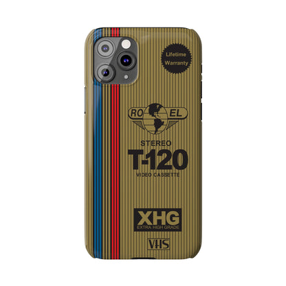 VHS Visions - retro RO EL stereo T-120 VHS tape inspired slim iPhone cases