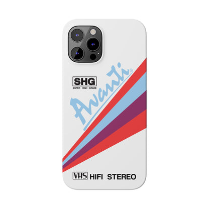 VHS Visions - retro Avanti SHG VHS tape inspired slim iPhone cases