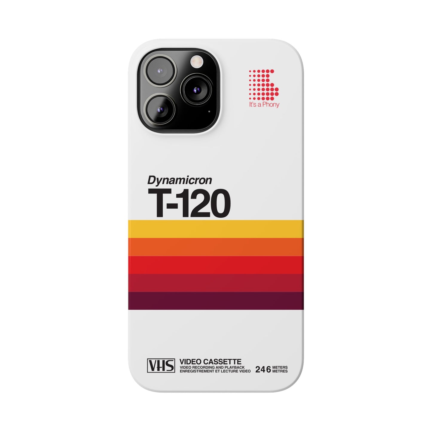 VHS Visions - retro Sony Dynamicron T120 VHS tape inspired slim iPhone cases