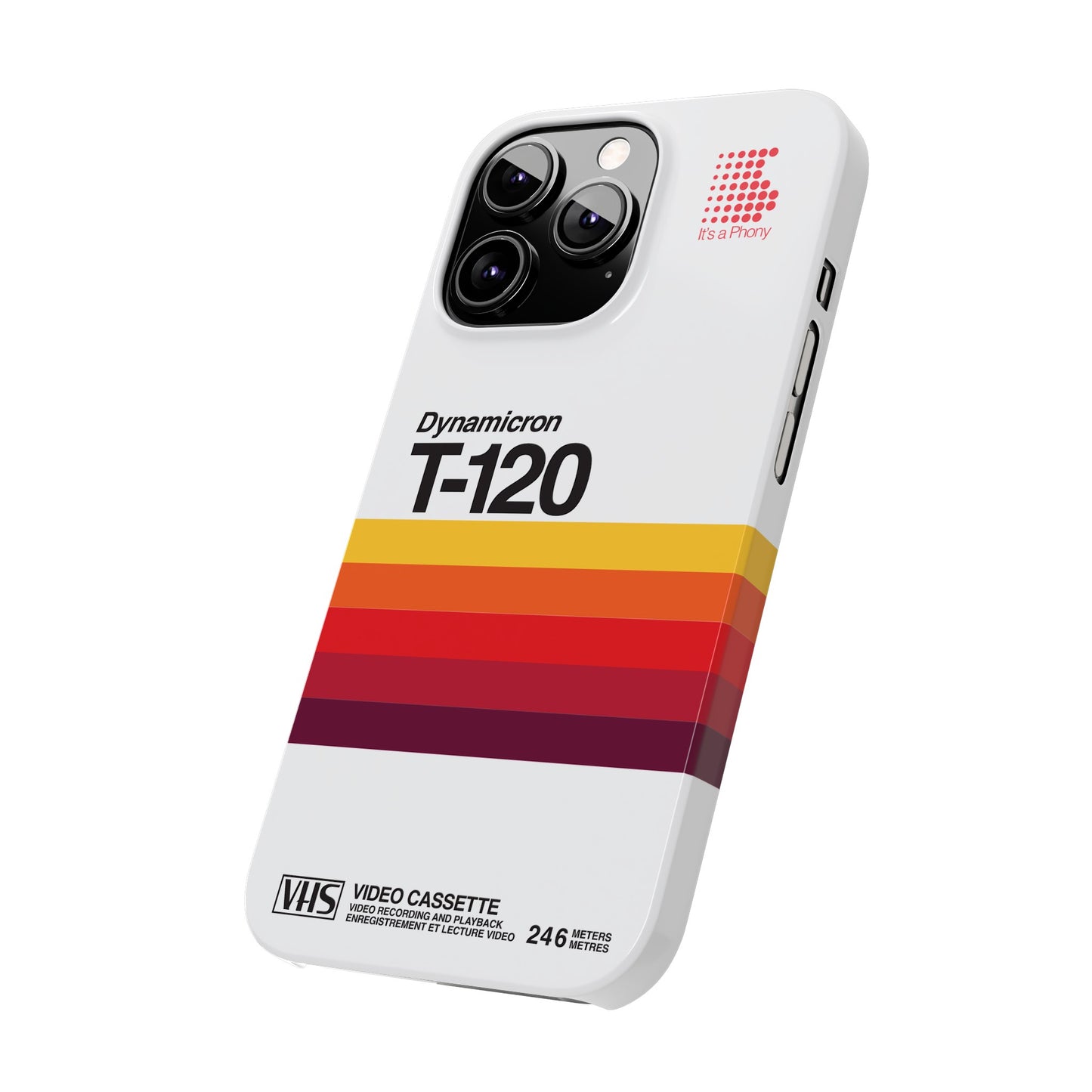 VHS Visions - retro Sony Dynamicron T120 VHS tape inspired slim iPhone cases